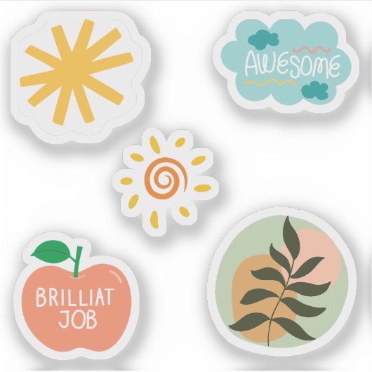  abstracts en positieve quotes Scrapbooking Sticker (Voorkant)