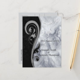 Abstracts goud op zwart en gemengd marmeren textur aankondigingskaart