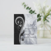 Abstracts goud op zwart en gemengd marmeren textur aankondigingskaart (Staand voorkant)