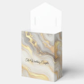 Abstracts goud op zwart en gemengd marmeren textur bedankdoosjes (Geopend)