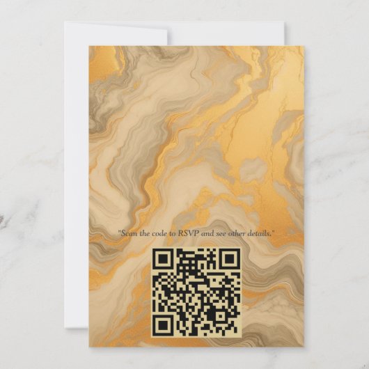 Abstracts goud op zwart en gemengd marmeren textur kaart (Achterkant)