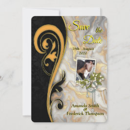 Abstracts goud op zwart en gemengd marmeren textur kaart