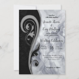 Abstracts goud op zwart en gemengd marmeren textur kaart