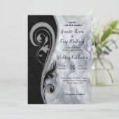 Abstracts goud op zwart en gemengd marmeren textur kaart (Staand voorkant)