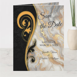 Abstracts goud op zwart en gemengd marmeren textur kaart