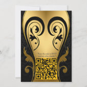 Abstracts goud op zwart en gemengd marmeren textur kaart (Achterkant)