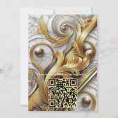 Abstracts goud op zwart en gemengd marmeren textur kaart (Achterkant)