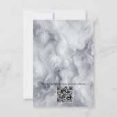 Abstracts goud op zwart en gemengd marmeren textur RSVP kaartje (Achterkant)