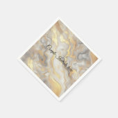 Abstracts goud op zwart en gemengd marmeren textur servet (Hoek)