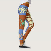 Abstracts Leaves Matisse style, Leggings (Rechts)