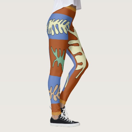 Abstracts Leaves Matisse style, Leggings (Rechts)