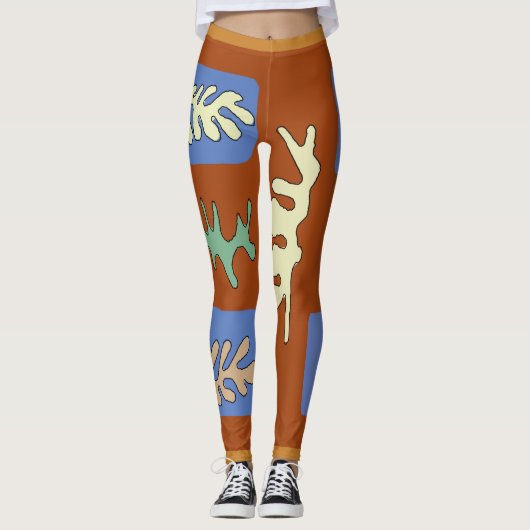 Abstracts Leaves Matisse style, Leggings (Voorkant)