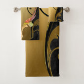 Abstracts met goud, zilver, marmeren textuur bad handdoek (Insitu)