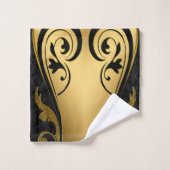 Abstracts met goud, zilver, marmeren textuur bad handdoek (Wasdoekje)