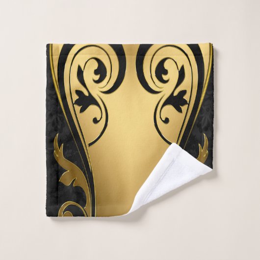 Abstracts met goud, zilver, marmeren textuur bad handdoek (Wasdoekje)