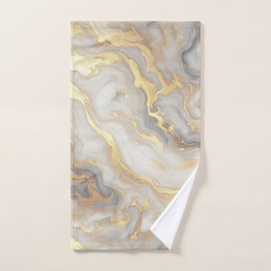 Abstracts met goud, zilver, marmeren textuur bad handdoek (Handdoek)