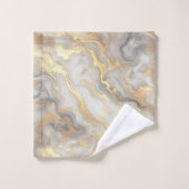 Abstracts met goud, zilver, marmeren textuur bad handdoek (Wasdoekje)