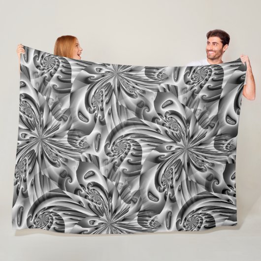 Abstracts Swirls - naadloos patroon 1 Fleece Deken (In situ)