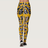 Abstracts Tan Leaves, Matisse style, Leggings (Achterkant)