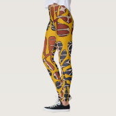 Abstracts Tan Leaves, Matisse style, Leggings (Links)