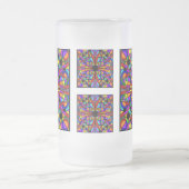 AbstractSined Glass Frosted Tall Mok4 Matglas Bierpul (Center)