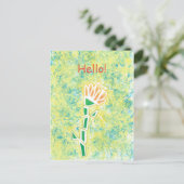 Abstractste Hallo Briefkaart bloemschildering (Staand voorkant)