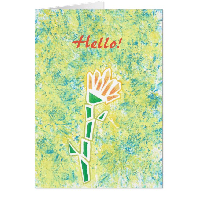 Abstractste Hallo Kaart Daisy Flower Painting (Voorkant)