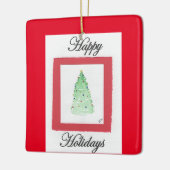 Abstractste Prettige feestdagen kerstboom Keramisch Ornament (Links)