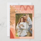 Abstractste Prettige feestdagen terracotta design  (Voorkant)