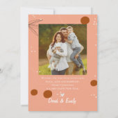 Abstractste Prettige feestdagen terracotta design  (Achterkant)