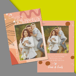 Abstractste Prettige feestdagen terracotta design