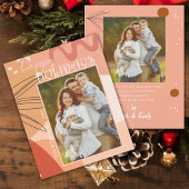 Abstractste Prettige feestdagen terracotta design 