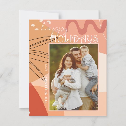 Abstractste Prettige feestdagen terracotta design (Voorkant)