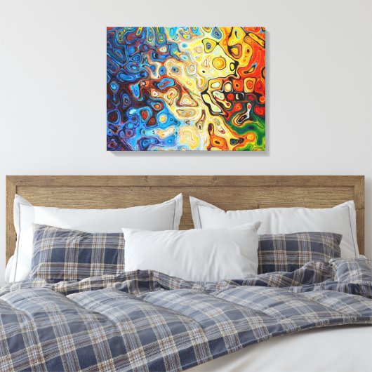 Abstrakt, ähnlich wie Plasma,Sonnenfusion Canvas Afdruk (Insitu (Slaapkamer))