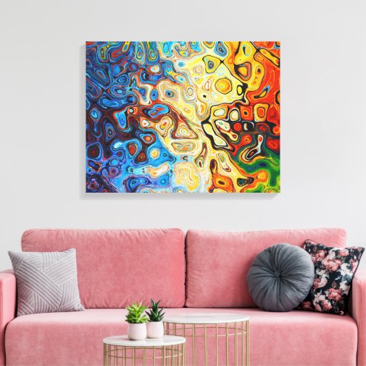 Abstrakt, ähnlich wie Plasma,Sonnenfusion Canvas Afdruk (Insitu (Woonkamer))