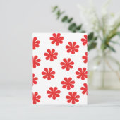 Abstrakt bloempatroon briefkaart (Staand voorkant)