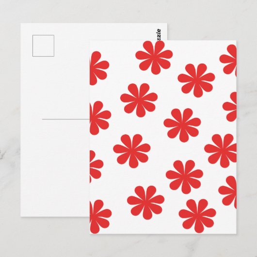 Abstrakt bloempatroon briefkaart (Voorkant / Achterkant)