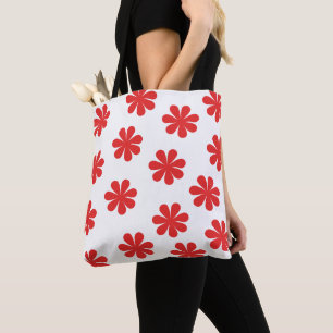 Abstrakt bloempatroon tote bag