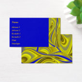 Abstrakt in blau gold - gelb visitekaartje (Bureau)