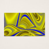 Abstrakt in blau gold - gelb visitekaartje (Achterkant)