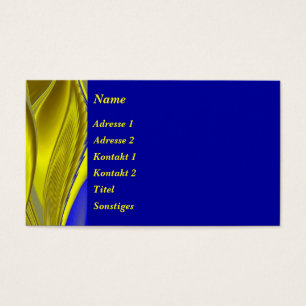 Abstrakt in blau gold - gelb visitekaartjes