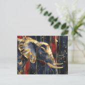 Abstrakte Aquarell Illustration eines Elefanten Briefkaart (Staand voorkant)