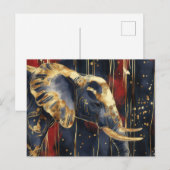 Abstrakte Aquarell Illustration eines Elefanten Briefkaart (Voorkant / Achterkant)