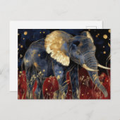 Abstrakte Aquarell Illustration eines Elefanten Briefkaart (Voorkant / Achterkant)