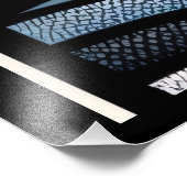 Abstrakte Berglandschaft bei Nacht Foto Afdruk (Hoek)