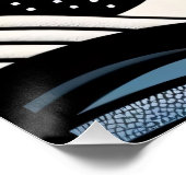 Abstrakte Berglandschaft bei Nacht Perfect Poster (Hoek)