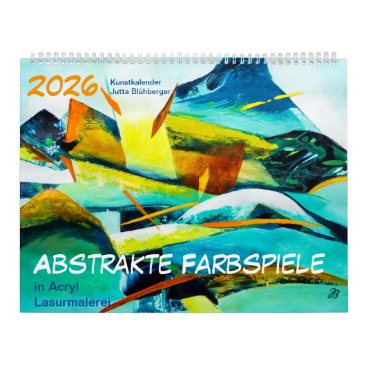 Abstrakte Farbspiele - Kunstkalender 2024 Kalender (Hoes)