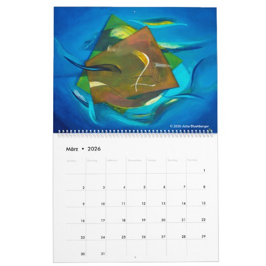 Abstrakte Farbspiele - Kunstkalender 2024 Kalender (Mar 2026)
