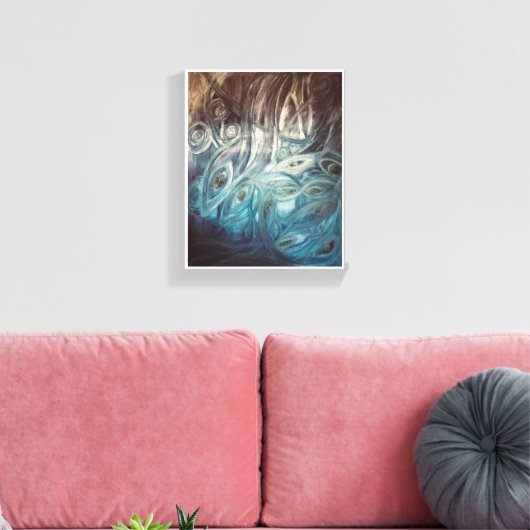 Abstrakte Fische Canvas Afdruk (Insitu (Woonkamer))