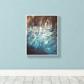 Abstrakte Fische Canvas Afdruk (Insitu (Houten vloer))